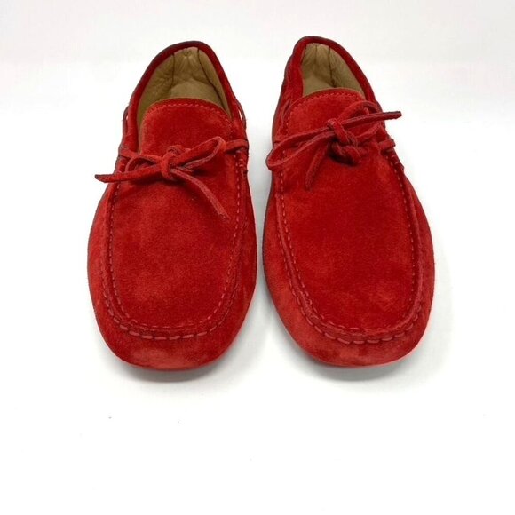 TOD\'S Suede Gommino Loafers Moc Toe Loafer Driver Red Orange Men\'s US 6.5 NWOB main image 9